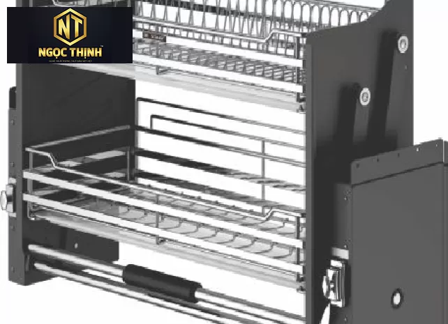 Giá Chén Bát Nâng Hạ Di Động 2 Tầng R014-900 tại Phước An